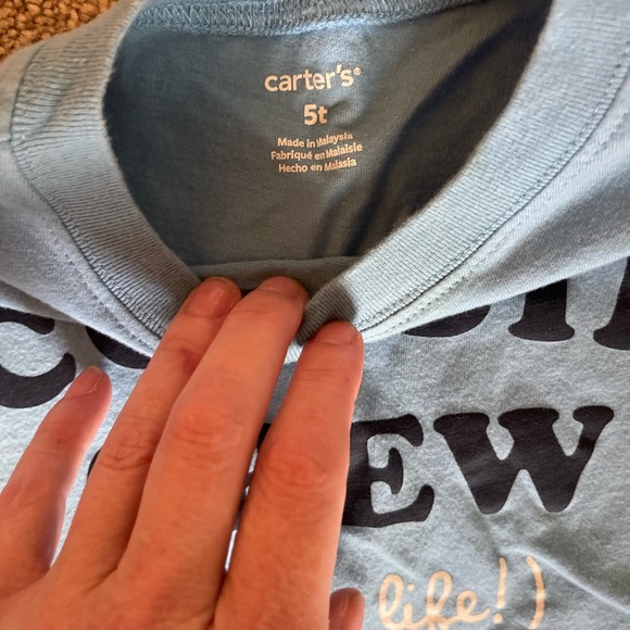 Cousin crew long sleeve blue T-shirt size 5T worn once - Picture 2 of 3